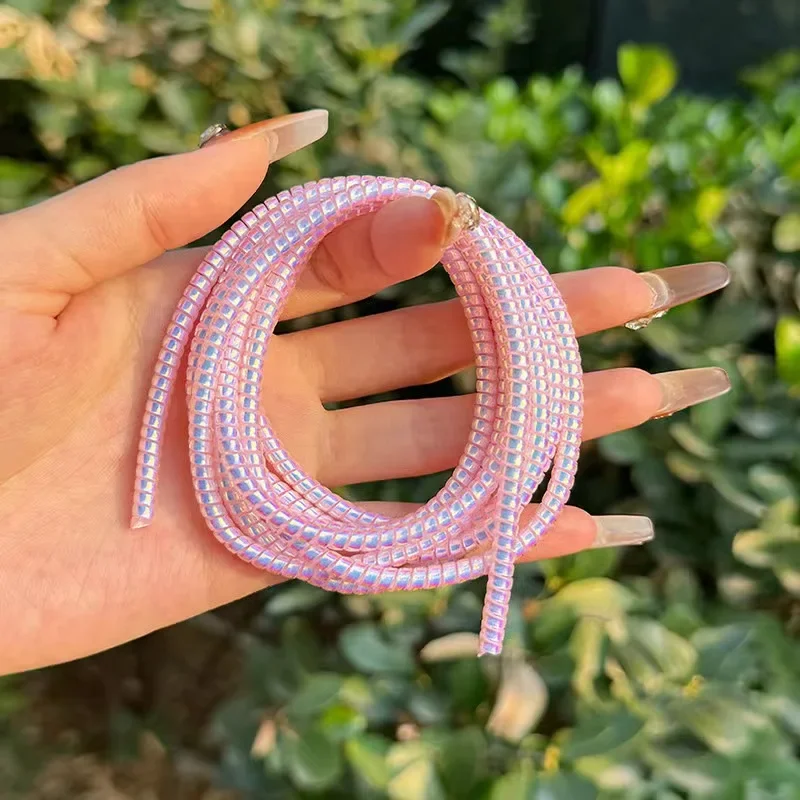 Spring Roll Wrapper - Für iPhone/Samsung/Huawei/Xiaomi Datenkabel-Dekorationswickler 1,6M Universeller Bunter